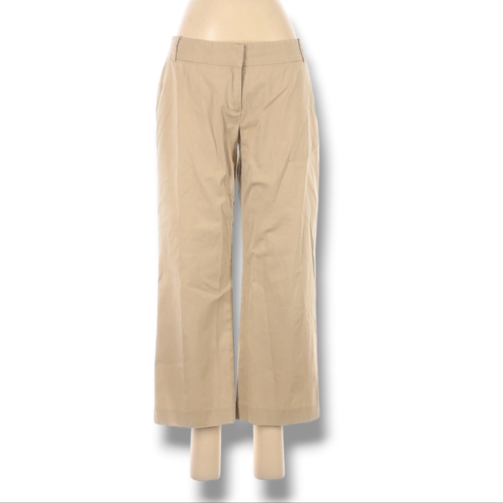 Laundry by Shelli Segal Cropped Khaki Pants Size 6 Tan Straight Leg Lightweight
